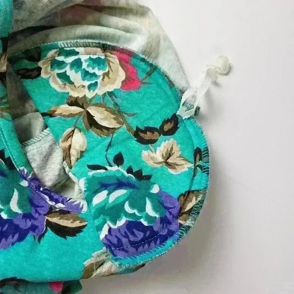 Paris Sport Club Tunic Top Women's One Size Fits All Floral 80's - Picture 6 of 6